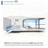 Maison Capsule Modulaire de Luxe en Aluminium Préfabriquée Intégrée Extérieure Moderne Mini Capsule Mobile Respirante pour Hôtel et Villa