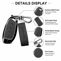 Étui de protection en cuir personnalisé Micora pour clé Haval H6 H9 avec télécommande et boucle de suspension