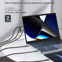Kabel pengisi daya USB C pengisi daya Cepat USB PD100W LOGO kustom harga pabrik dengan kabel Transfer Data USB 2.0 480Mbps untuk Laptop Macbook