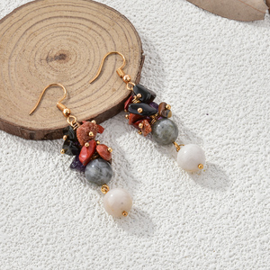 Elegante conjunto de joyería de moda de estilo bohemio, piedra natural de moda con amatista y ojo de tigre en cordón de cuero, único y elegante - Product Image 6