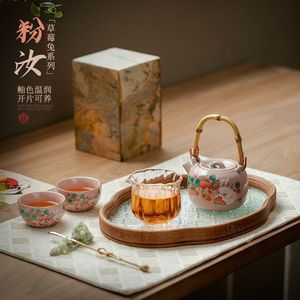 Tetera de Cerámica con Asa de Bambú, Forma Redonda de Porcelana para Preparar Té, Origen Dehua - Product Image 4
