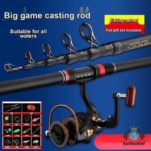 Set de Caña de Pescar para Carpa Plateada <span class=keywords><strong>y</strong></span> Carpa Cabeza Grande, Caña de Pescar Gigante de Metal Completo, Súper Resistente <span class=keywords><strong>y</strong></span> de Largo Alcance - Product Image 1