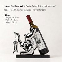 Support à bouteille de vin moderne en forme de kangourou, finition chromée polie miroir, tire-bouchon, décoration pour bar à domicile, cuisine, cadeau
