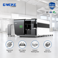 G.WEIKE Nuevo Modelo Máquina de Corte Láser de Fibra para Chapa Metálica de Acero Inoxidable 200m/min 4kw 6kw 8kw 12kw Totalmente Cerrada