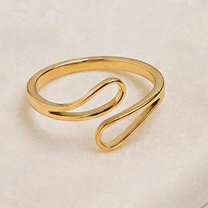 Wholesale Price Fashionable Stainless Steel Jewelry Custom Simple <strong>Ladies</strong> <strong>Gold</strong> Plated <strong>Ring</strong> Crystal Diamond Steel <strong>Gold</strong> <strong>Rings</strong> Women - Product Image 2