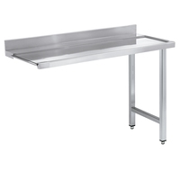 Commerciële milieuvriendelijke roestvrijstalen tafel met glad oppervlak, vaatwasmachinebestendig, 1100x750x850mm, binnen-/buitentafel