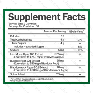 Thị trường biển rêu Gummies hữu cơ cây ngưu bàng gốc Gummies biển rêu hệ thống miễn dịch - Product Image 2