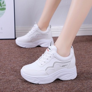 ISPORTE Soft Breathable Fashion Wedge Heel Sneakers Women Comfortable Casual <b>Thick</b>-Soled TPU Tennis Rainbow Sequin Stripe Chunky - Product Image 4