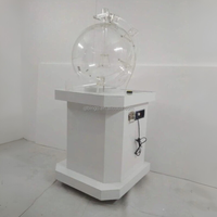 Machine de loterie à monnayeur d'intérieur avec 300 balles de ping-pong et machine de bingo avec accessoires complets pour livraison rapide Blanc