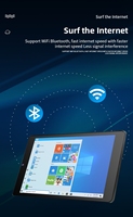 Tablette Windows 8 Pouces, Ordinateur Portable 4 Go RAM 64 Go ROM, Écran IPS 1280x800, Appareils Photo 2MP+5MP