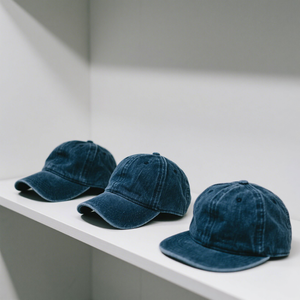 6 tấm cong đồng bằng unisex bóng chày CHA mũ cổ điển rửa đau khổ denim Mũ bóng chày - Product Image 4