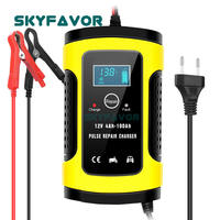 Cargador de Batería Inteligente Automático de Fábrica 12V 6A, Cargador de Batería Automático de 12 Voltios para Baterías AGM de Plomo-Ácido con Reparación por Pulsos