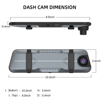Caméra embarquée DVR pour voiture avec rétroviseur, fonction CarPlay et Android Auto, enregistreur vidéo avec capteur G et installation facile