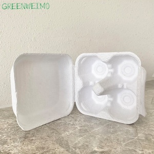 Disposable Biodegradable Bagasse Insert Chicken Egg Tray Custom Paper Box Eco Friendly Packaging