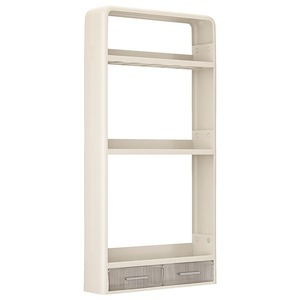 Wall Mounted <b>Kitchen</b> Storage Rack Rectangle Multi Layer Spice Organizer Plastic With Drawers And <b>Hooks</b> For Cooking Supplies - Product Image 5