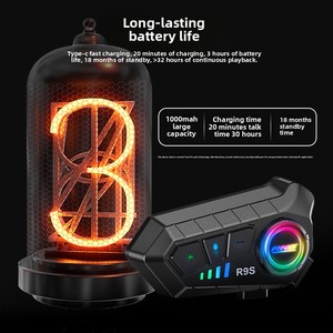 Casco de Motocicleta R9S de la Marca RNG <span class=keywords><strong>para</strong></span> Auriculares, Impermeable, a Prueba de Polvo, con Iluminación RGB Externa, Brillante - Product Image 2
