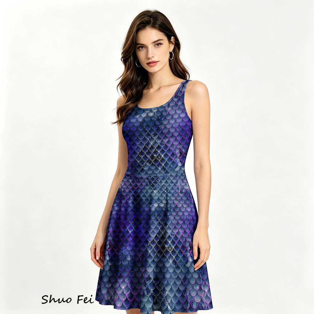 chinese dress ladies Nalia Mermaid Scale Dress