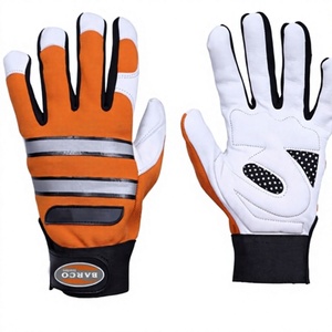 Gants de travail de sécurité Barco en cuir PU, antidérapants, avec bouts des doigts texturés, poignet élastique, respirants, détection des aiguilles, quatre gants - Product Image 3