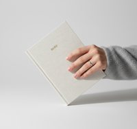 Venta al Por Mayor de Cuadernos de Diario Pequeños de Estilo Conciso, Tapa Dura de Tela de Lino Personalizable para Invitados, para Escribir un Diario BTS
