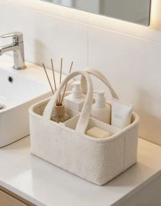 Nuovo Design Personalizzato Portaoggetti in <span class=keywords><strong>Feltro</strong></span> per Pannolini Regalo per Neonati in Materiale Teddy Fleece Borsa per Nursery per Shopping e Viaggi - Product Image 2