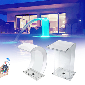 Haute qualité PVC plastique acrylique LED jardin <span class=keywords><strong>piscine</strong></span> décoration Unique <span class=keywords><strong>cascade</strong></span> fontaines rideau d'eau conceptions <span class=keywords><strong>pour</strong></span> piscines - Product Image 1