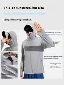 2025 originale in filato UPF100 di seta di ghiaccio giacca di protezione solare sottile Stand per uomo donna nuova estate <span class=keywords><strong>abbigliamento</strong></span> di nuova pelle - Product Image 2