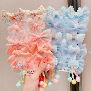 Nuovo Set alla moda di 10 pezzi di graziosi fermagli per capelli in tessuto da principessa per ragazze stile dolce arco frangia <span class=keywords><strong>accessori</strong></span> per capelli per bambini - Product Image 2