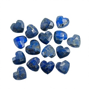 Piedra Preciosa Natural de Lapislázuli en Forma de Corazón Facetado de 8mm, Colgante de Corazón Tallado a Mano, Piedra Suelta al por Mayor para Fabricación de Joyería - Product Image 1