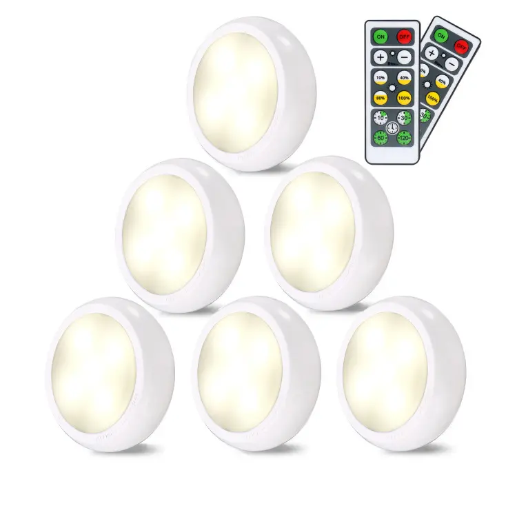 TAIKOO 가구 찬장 3W Dimmable Rgbw 16 색 원격 제어 스마트 Led 퍽 캐비닛 라이트 키트