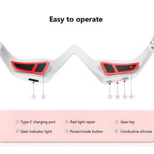 Masseur oculaire professionnel à micro-courant, design 3D pour réduire les rides et les poches sous les yeux - Product Image 4