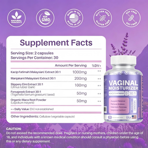 Capsules OEM/OD pour le resserrement vaginal des femmes adultes, extrait 30:1, favorise l'hydratation, renforce les muscles vaginaux, 60 capsules - Product Image 6
