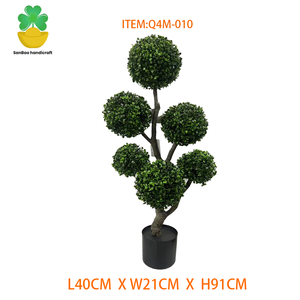 Albero Topiario Artificiale SanBao Milan Ball 90CM, Pianta Simulata, Vegetazione Finta in Vaso di Plastica per Decorazione Interna ed Esterna - Product Image 2