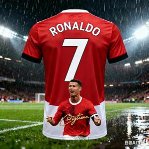 Maglia da Calcio Ronaldo 7 AI 2026 Stampa 3D Uomo Donna Bambino T-shirt Estiva Sportiva Traspirante Casual a Maniche Corte per Uso Quotidiano e Attività all'Aperto - Product Image 2