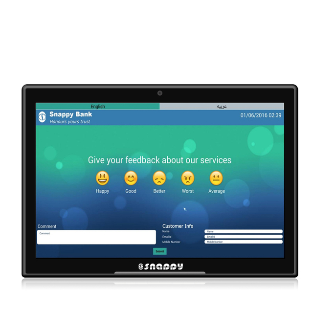 Bank Counter Customer Service Feedback Terminal Management System /10 Inch All-in-one Feedback Android Tablet