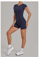 Combinaison de sport sans dos personnalisée, effet galbe fessier, anti-transpiration, sans couture, en Spandex/Nylon, à bretelles spaghetti, pour le fitness