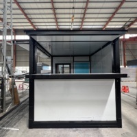 Maisonnette pliable préfabriquée mobile à structure en acier robuste et durable pour entrepôts et magasins éphémères