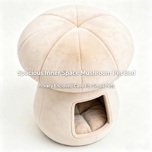 Cama Otomana Personalizada de Felpa de Peluche para Mascotas, Cueva Cerrada para Gatos, para Mascotas de Raza Pequeña, Suministros para Mascotas al por Mayor - Product Image 1