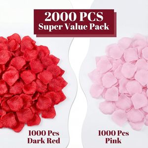 Pétalos de Rosa Artificiales al por Mayor, Pétalos de Rosa Roja de Seda, Decoración para el Día de San Valentín - Product Image 3