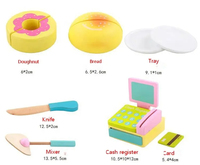 Venta caliente de alta calidad panadería tienda juego de rol educativo de Madera Juguetes de simulación para niños pequeños y niños