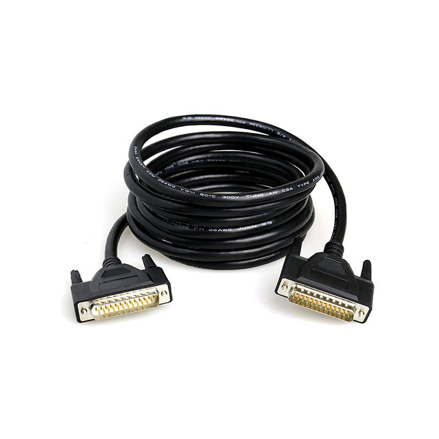 Custom DB25 Male-to-Male Serial Cable Industrial-Grade 25-Pin Printer Cable Braid PVC Insulation for CNC Machines Motion Control