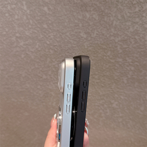 เคสโทรศัพท์ Aurora Hard Magnetic Bracket สำหรับ iPhone 15 14 16 Pro Max, เคสสำหรับ iPhone 17 Pro Max พร้อมกระจกและขาตั้งด้านข้าง - Product Image 5