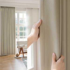 Fornitura di fabbrica di vendita calda Hotel di lusso in tinta unita tende oscuranti ciniglia tenda per soggiorno camera da letto - Product Image 1