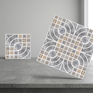 Carreaux de sol en céramique 300x300mm, gaufrés, rectifiés, émaillés, design rustique pour revêtements de sol intérieurs - Product Image 6