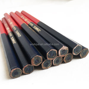 Crayon de charpentier durable, hexagonal, double tête, rouge et bleu, pour le travail du bois, mine colorée résistante aux bris, pour chantier de construction - Product Image 1