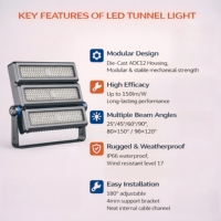 Projecteur LED modulaire IP66 50W-300W pour l'extérieur, idéal pour les tunnels, les usines et les aéroports