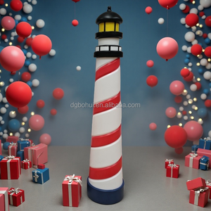 Phare de Noël extérieur éclairé par LED Signe du pôle nord Décorations de cour de pelouse d'hiver de vacances - Product Image 6