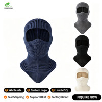 Balaclava tricotée rayée intégrale Wins Flying 1-one Hole, masque de ski d'hiver, bonnets tricotés personnalisés pour adultes, vente en gros à prix abordable