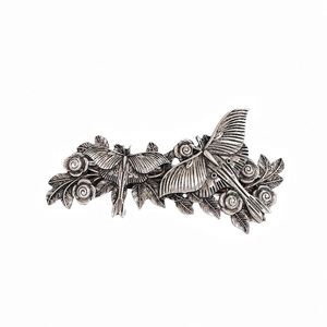 Horquilla para el pelo gótica vintage vikinga retro con mariposa, flor, mariposa lunar pagana, insecto, criatura animal para mujer - Product Image 6