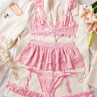 Commerce chaud sous-vêtements sexy en dentelle de haute qualité, petit buste doux, grand look, soutien-gorge de rassemblement, chaussette, anneau de jambe