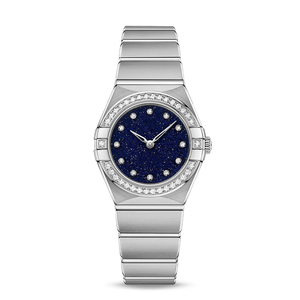 Diamant Lunette Classique En Acier Inoxydable Cadran Quartz Montre 25mm Half Moon Cut Surface Exquis De Luxe pour Les Entreprises - Product Image 3